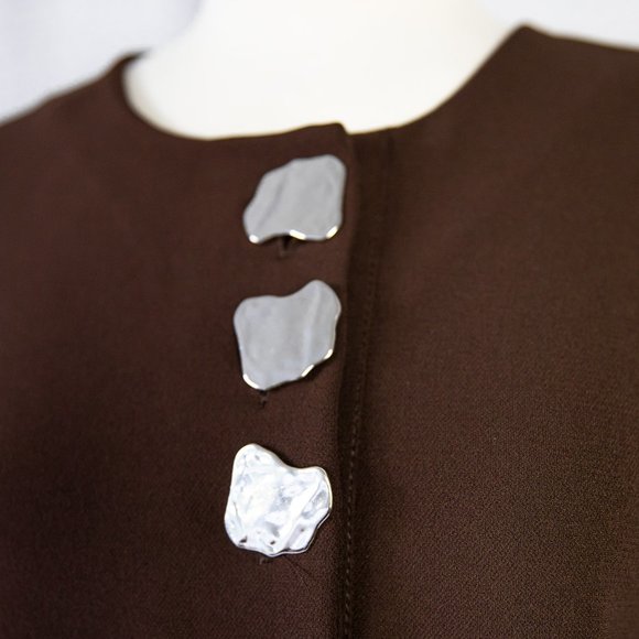 Zara Minimalist Blouse w/ Abstract Buttons - Picture 4 of 6